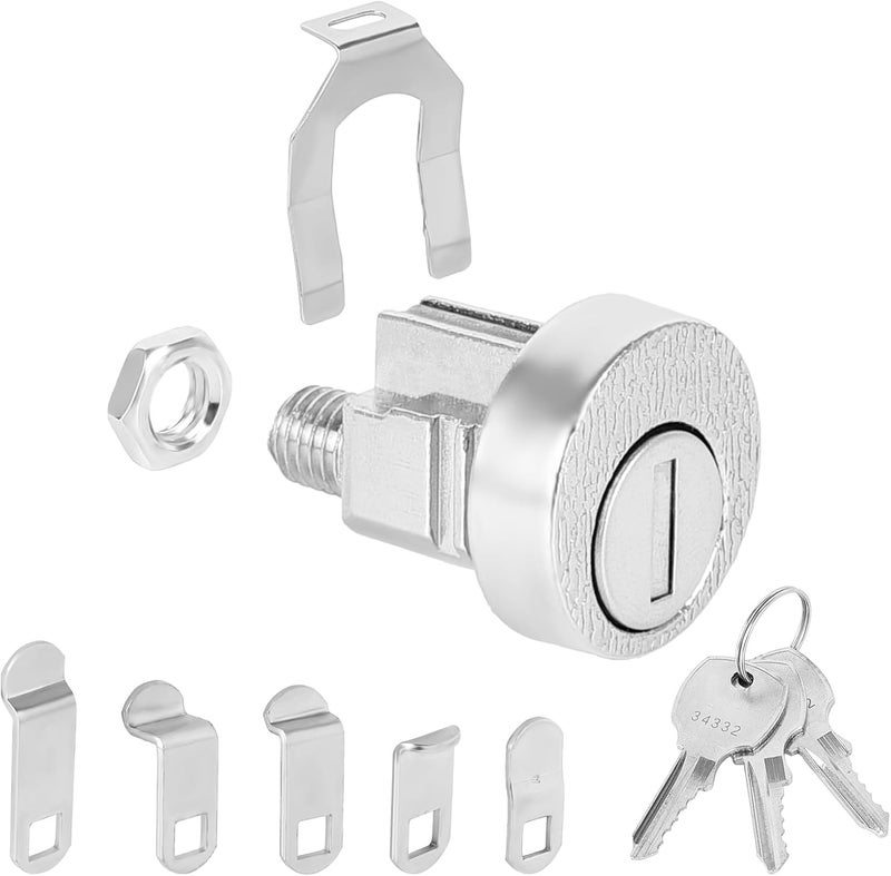 Funnytek Mailbox Lock Replacement C9100, National Mailbox Lock Compatible with L-1172C Cluster Mailbox with 3 Keys, Nickel Finish (1 Pack) - Image 1